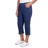 Alfred Dunner Womens Denim Fringe Capri Pant - 3 of 4