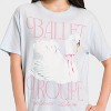 Girls' L.O.L. Vintage Short Sleeve Swan Lake Oversized Graphic T-Shirt - Blue - 2 of 4