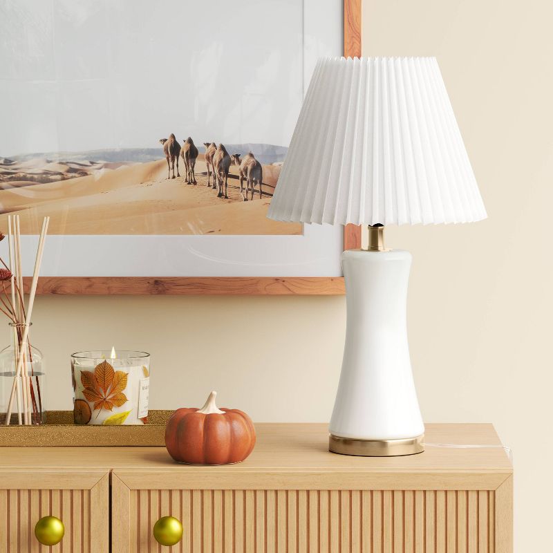 Small Pleated Lamp Shade White - Threshold&#8482;, 4 of 11