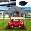 Racxily 10x20ft Carport Replacement Canopy Cover, Waterproof&UV Protected Tarp with 72 Elastic Buckles for Garage Shelter, (Only Cover) - 2 of 4