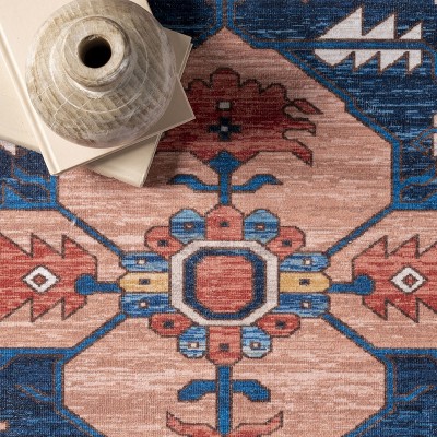Eco-Friendly Reversible Rust Washable Area Rug, 3' x 5'