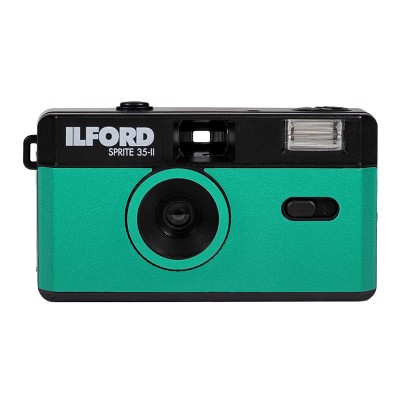 Ilford Sprite 35-II Reusable/Reloadable 35mm Analog Film Camera (Teal and Black)