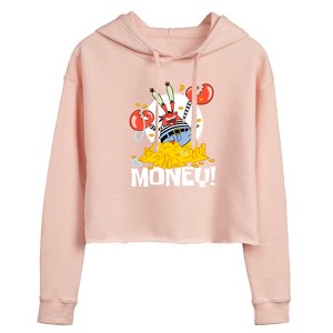 Women's - SpongeBob SquarePants - Mr Krabs Money Cropped Graphic Hoodie - 1 of 4