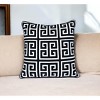 HomeRoots 20" Black and White Interlocking Cotton Throw Pillow - 2 of 4