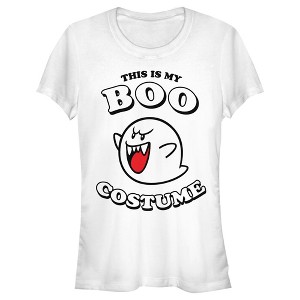 Juniors Womens Nintendo Mario Boo Costume T-Shirt - 1 of 3