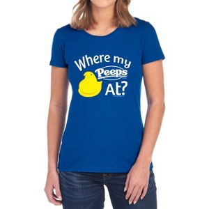 Easter Where My Peeps At Women's T-Shirt Royal - 1 of 4