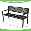 Costway 50" Garden Bench with Patterned Backrest and Curved Armrests for Porch Lawn - 3 of 4