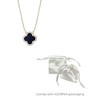 Adornia 14k Yellow Gold Plated CZ Black Clover Necklace - 4 of 4