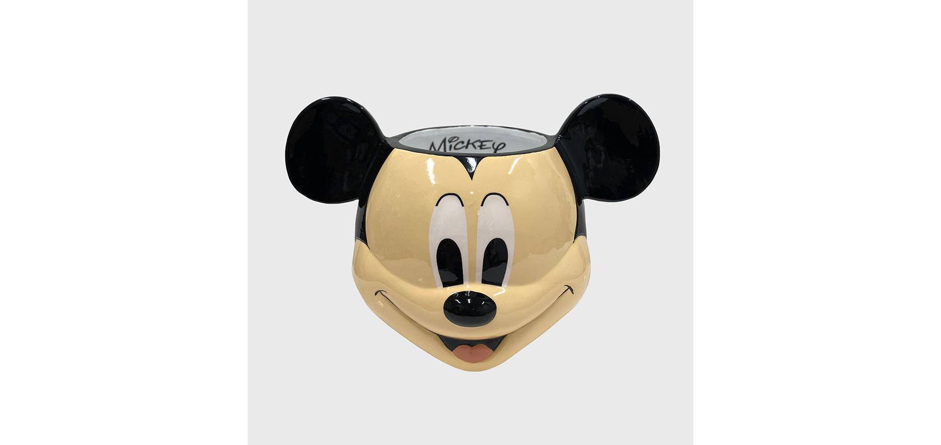 Disney Mickey Mouse & Friends Mickey Mouse Bust Ceramic Indoor Outdoor Planter Pot Black White & Red 5.25"x8.07"x5"