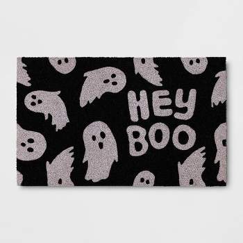 1'6"x2'6" 'Flying Boo' Halloween Coir Doormat Black/White - Hyde & EEK! Boutique™