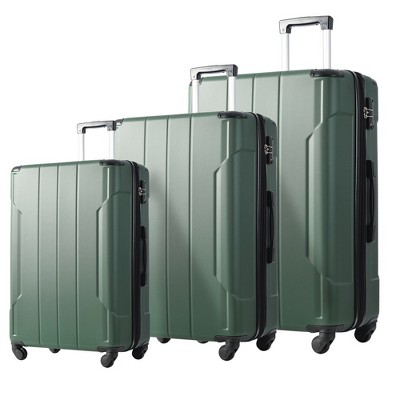Luggage Sets, 3pcs ABS Hardside Light Suitcase, Expandable Suitcase w/Spinner Wheels Collision-Protection Angle TSA Lock Carry On 20"+24''+28"