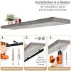 Sorbus 2 Pack 55 Inch Wall Mounted Floating Shelves - for Bathroom, Wall Decor for Bedroom, Kitchen, Living Room, Book Storage - 4 of 4