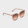 Women's Oversized Plastic Round Sunglasses - Wild Fable™ Crystal Pink - 2 of 2