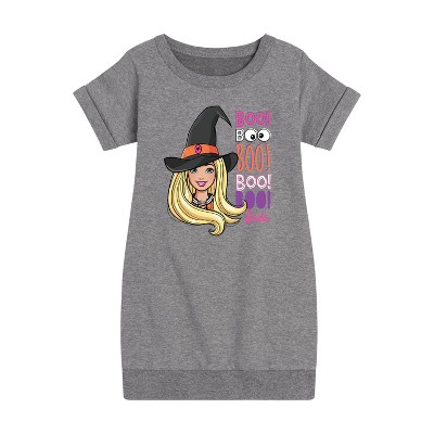 - Barbie - Barbie Witch Graphic Short Sleeve Fleece Dress