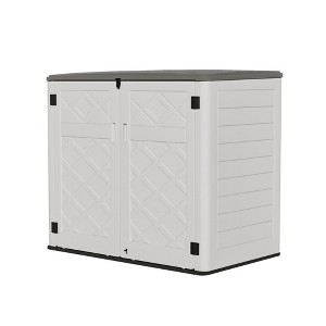 Yardgrace Weather Resistant Multi Size Outdoor Storage Shed with Adjustable Shelf Color Options - 1 of 4