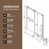 COWLOWN Frameless Sliding Shower Door, Adjustable Shower Screen with Tempered Glass - 3 of 4