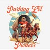 "Parking Lot Pioneer" Old West Wagon Football Cowboy Adult Long Sleeve Tee - 2 of 2