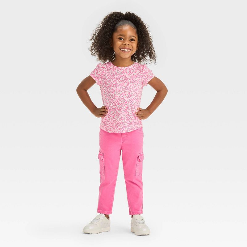 Toddler Girls' Cargo Pants - Cat & Jack™ Pink, 4 of 8