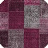 Merlot Burgundy And Gray Patchwork Washable Indoor Outdoor Area Rug - 4 of 4