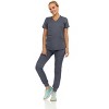 MediChic Scrubs for Women's V-Neck Scrub Set with Six Pocket Ribbed Cargo Jogger Pants with 4-Way Stretch - 3 of 4