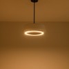 Rennnsan Clyraen 18" W Drum Linen Bohemian LED Dimmable Chandelier in Black - 3 of 4