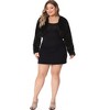 Agnes Orinda Women's Plus Size Trendy Faux Fur Warm Open Front Lightweight Cropped Shrugs - 3 of 4
