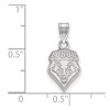 Black Bow Jewelry 14k White Gold New Mexico Lobos NCAA Small Pendant - 2 of 3