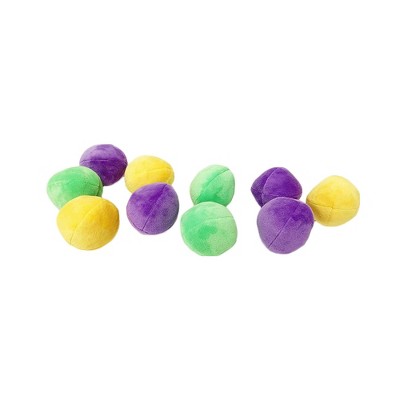 Small Multicolor Plush Hide-a-Ball Puzzle Dog Toy with Squeakers