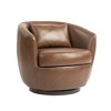 UPHA Upholstered Swivel Barrel Armchair with Storage Modern Living Room Side Chair for Bedroom, Office, Reading Spaces - PU - 2 of 4