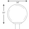 Progress Lighting Acrylic Globe 1-Light Outdoor Post Lantern, White, Acrylic Globe Shade - 2 of 2