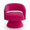 Modern 360° Swivel Accent Chair Armchair Comfy Velvet Swivel Barrel Chair For Living Room Bedroom,Lounge Chair With Open Backrest-Cuddlewood - 2 of 4