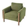 Grungis Oversized Accent Chair with Walnut Legs,35.5'' W Sofa Chair with Curved handrail,Arm Chair for Bedroom,Reading Room - 4 of 4