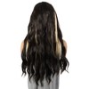 Unique Bargains Women's Water Ripple Curls Hair Extensions High Temperature Fiber 22in Black Brown 1 Set - 2 of 3