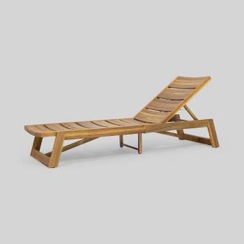 Maki Wood Chaise Lounge - Christopher Knight Home