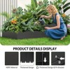 BENCMATE Raised Garden Bed Fences and Gates Double Layer Outdoor Planter Box, Planting Bed for Vegetables Flowers Herb, Black, 47.24"*47.24"*23.62" - 4 of 4