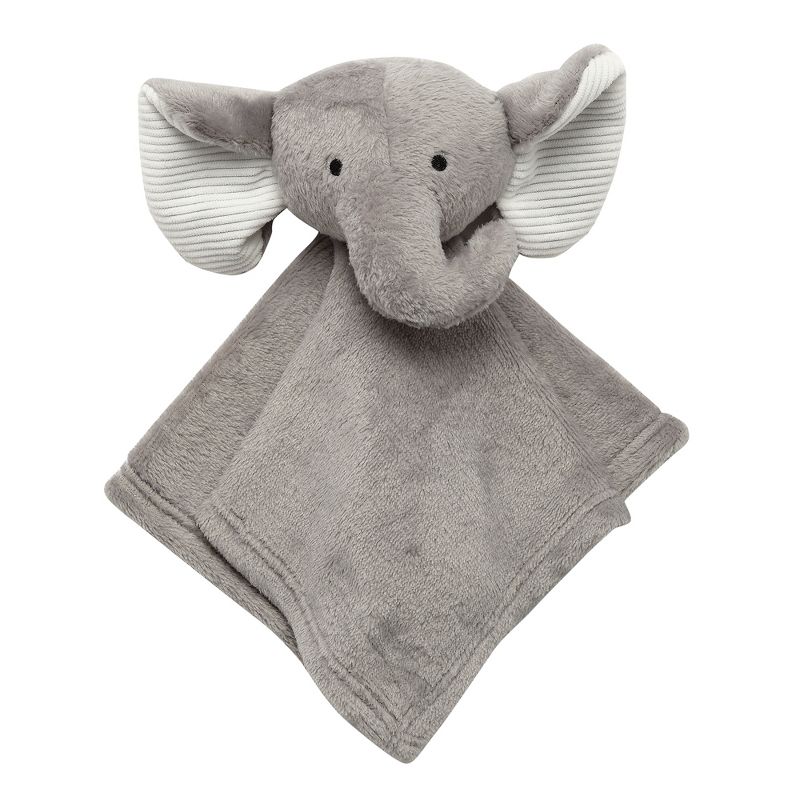 Lambs & Ivy Gray Elephant Soft Baby/Child/Toddler Plush Lovey Security Blanket, 1 of 5