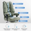Efomao Big and Tall Office Chair 400lbs, PU Leather High Back Executive Office Chair with Footrest (Light Green) - 3 of 4