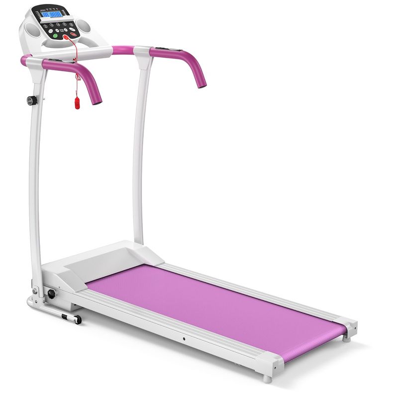 Costway 800W Folding Treadmill Electric /Support Motorized Power Running Fitness Machine Pink, 1 of 11