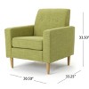 Christopher Knight Home Sawyer Contemporary Upholstered Club Chair with Tapered Rubberwood Legs - 3 of 4