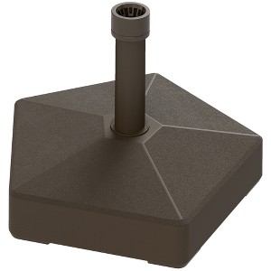Patio Umbrella Base Holder, Heavy Duty Outdoor Umbrella Stand Base, Filled Up to 42lbs with Stand or 33lbs with Water for Garden, Poolside - 1 of 4