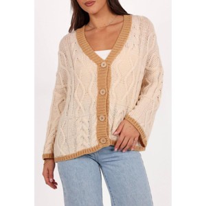 Zina Contrast Cardigan - 1 of 4
