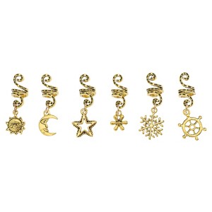 Unique Bargains Halloween Christmas Snake-shaped Leaves Hair Cuffs Dreadlock 6 Pcs - 1 of 4