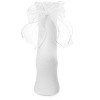 Memoi Women's Flowing Ribbon Back Scalloped Edge Crew Socks - 3 of 4