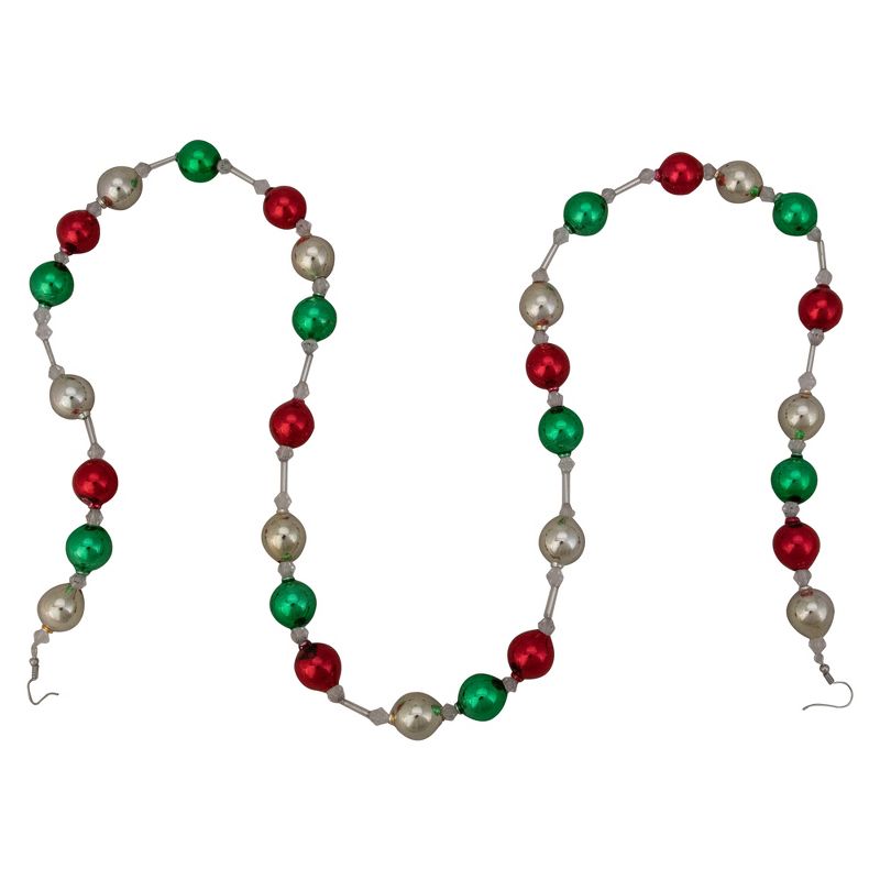 Northlight 18ct Red and Green Beaded Garland with Christmas Ornaments 30", 5 of 8