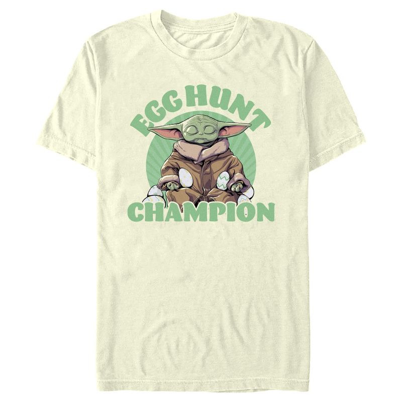 Men's Star Wars: The Mandalorian Easter Grogu Egg Hunt Champion T-Shirt, 1 of 5