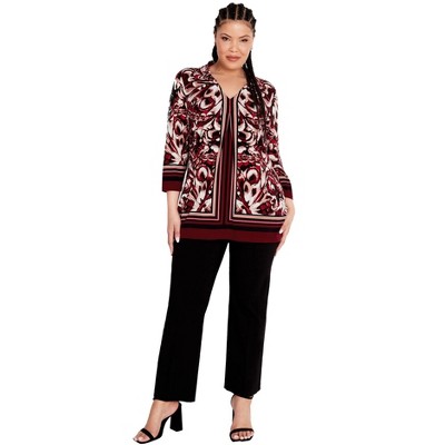 Avenue Women's Plus Size Marni Placement Top