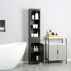 Resenkos Bathroom Cabinet, Narrow Storage Unit, Floor Cabinet for Bathroom, Living Room, Entryway, Kitchen, - 1 of 4