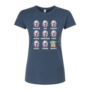 Women's - Star Wars - The Mandalorian Mandalorian Moods Fitted Graphic T-Shirt - 1 of 3