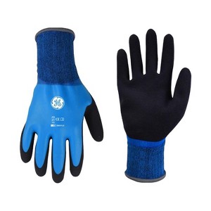 General Electric Unisex Dipped Gloves Black/Blue L 1 pair - 1 of 1