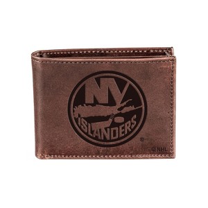 Evergreen NHL New York Islanders Brown Leather Bifold Wallet Officially Licensed with Gift Box - 1 of 1